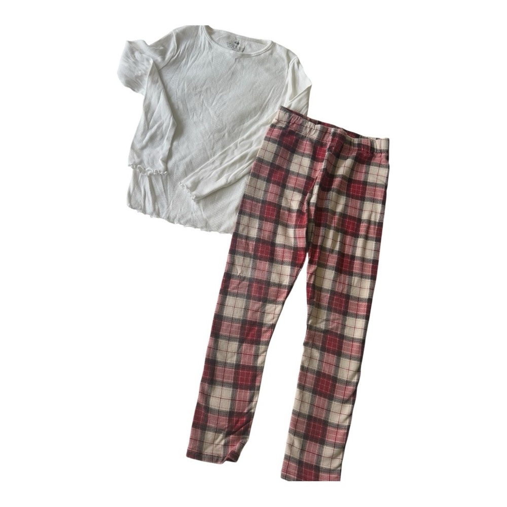 *NEW* H&M Red and White Plaid Pajama Set